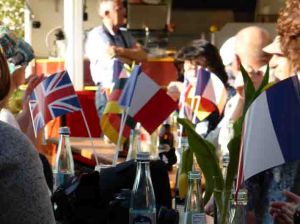Flags at the Louisendorf BBQ